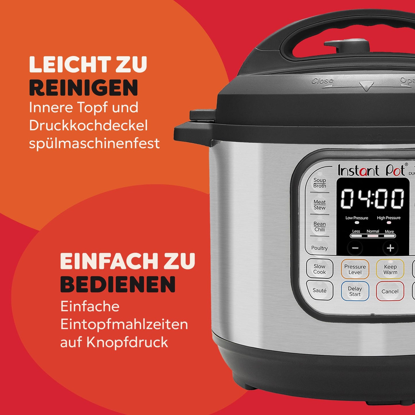 “7-in-1 Multifunktionskocher 5,7 L – Edelstahl, Schnellkochen & Dampfgaren”